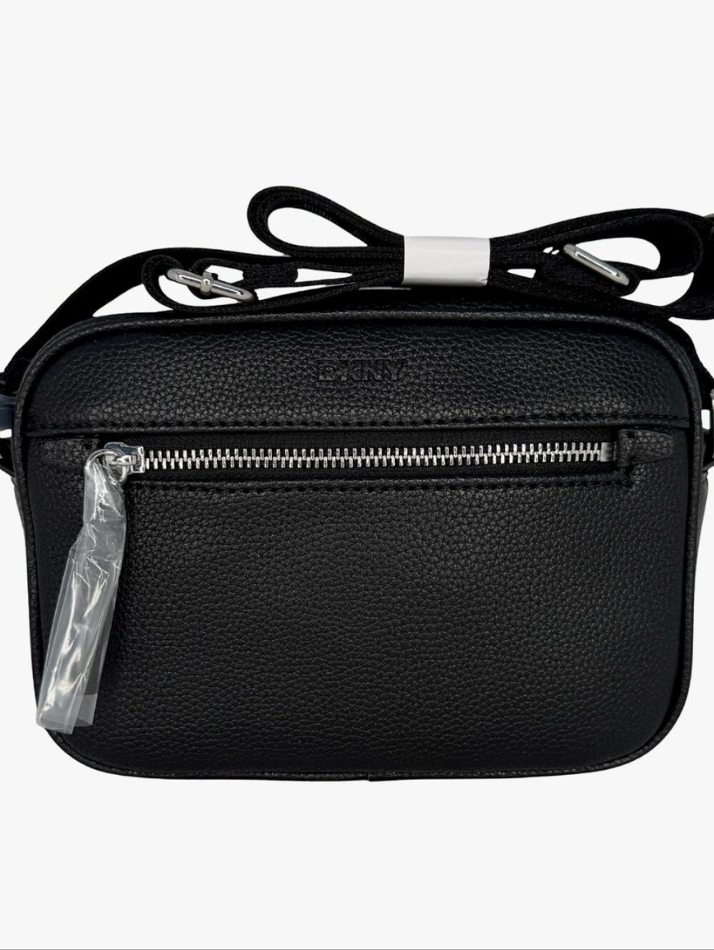 DKNY Black pebbled Compact Crossbody Bag